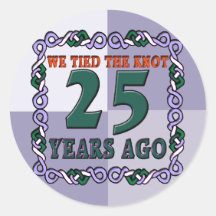 25th Wedding Anniversary Gifts Sticker
