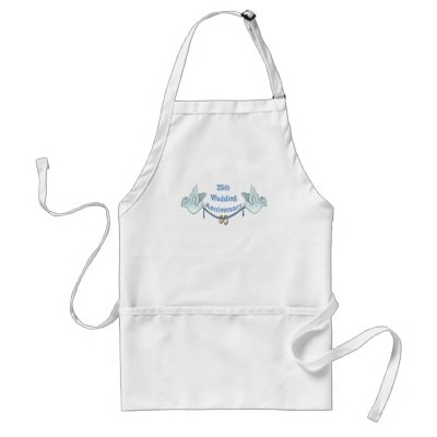 25th wedding anniversary gifts t apron by wedding anniversary