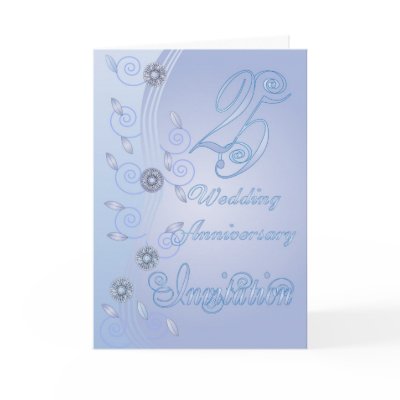 25th Wedding Anniversary Invitation Card by moonlake