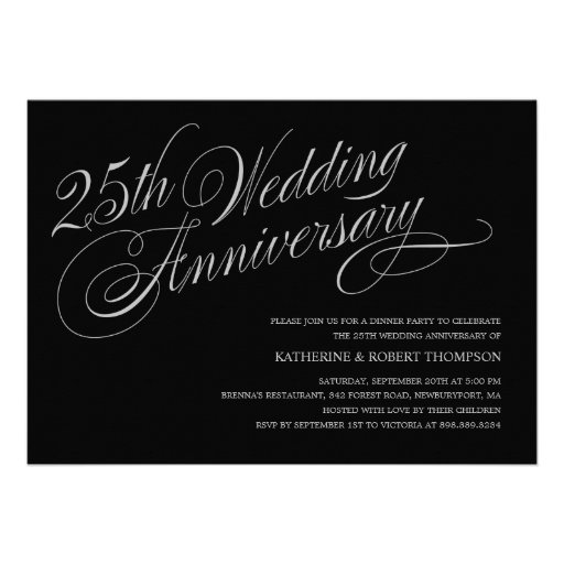25th Wedding Anniversary Invitations