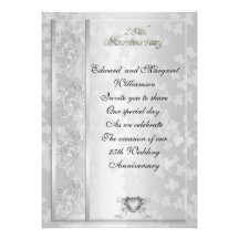 25th wedding anniversary party invitation