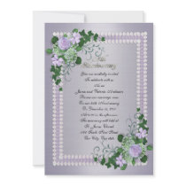 25th Wedding anniversary vow renewal Lavender Personalised Announcement