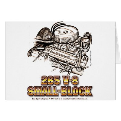 265 V8 Small Block Corvette Engine Card by Scott427