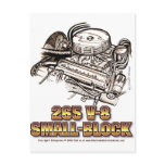 265 V8 Small Block Corvette Engine Post Cards