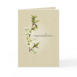 2667 White Flower Congratulations Card