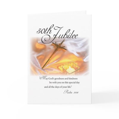 2682 Golden Jubilee Religious Life Cross Candle by sandrarosecreations
