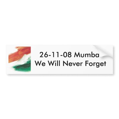 26/11 Mumbai Bumper Sticker by praveensg