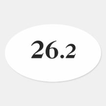 26.2 Marathon Bumper Sticker