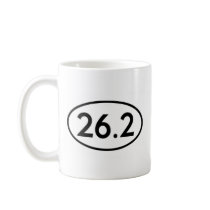26.2 Marathon Runner Oval (#GEO7) Mug