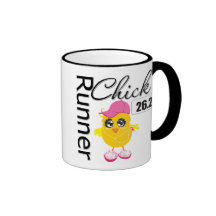 26.2 Miles Marathon Runner Chick Mugs