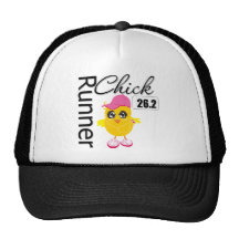 26.2 Miles Marathon Runner Chick Trucker Hat
