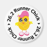 26.2 Runner Chick Refrigerator Magnets