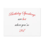 26 Birthday Spanking Postcards