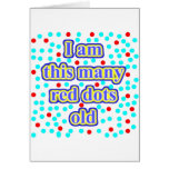 26 Red Dots Old Greeting Card