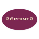 26Point2 (26.2) Marathon Runner Oval Sticker