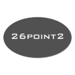 26Point2 (26.2) Marathon Runner Oval Sticker