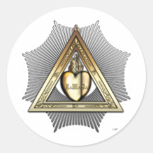 26th Degree: Friend and Brother Eternal Round Stickers