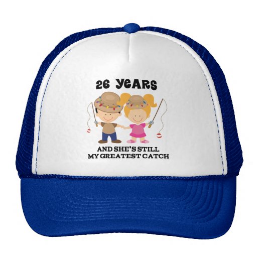 26th_wedding_anniversary_gift_for_him_trucker_hat ...