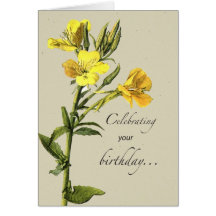 2706 Yellow Primrose Birthday Card