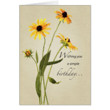 2707 Black Eyed Susan Birthday Greeting Card