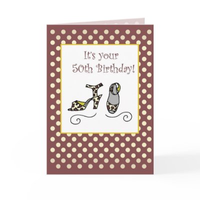 2715 50th Birthday Shoes Cards by sandrarosecreations