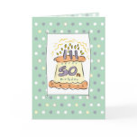 2718 50th Birthday Cake Card