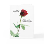 2724 Happy 100th Birthday Red Rose_O