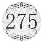 275 Area Code Round Stickers