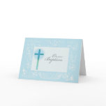 2789 Blue Lace Baptism Boy Greeting Card