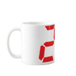 27 twenty-seven red alarm clock digital number mugs