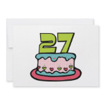 27 Year Old Birthday Cake invitations