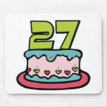 27 Year Old Birthday Cake mousepads