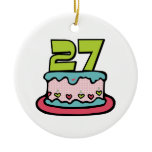 27 Year Old Birthday Cake Ornament