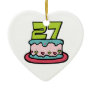 27 Year Old Birthday Cake Ornament