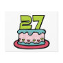 27 Year Old Birthday Cake Post Card