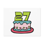27 Year Old Birthday Cake Postcards