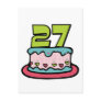 27 Year Old Birthday Cake Postcards