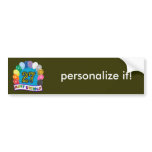 27th Birthday Gifts with Assorted Balloons Design bumper stickers