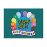 27th Birthday Gifts with Assorted Balloons Design Post Cards