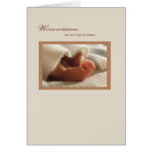 2814 Wonderful News Baby Feet Greeting Cards