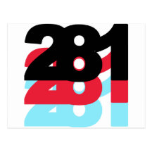 281 Area Code Post Card