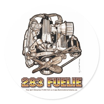 283 Fuelie Corvette Engine Stickers by Scott427