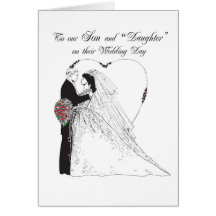2851 Son and "Daughter"  on Wedding Day Card