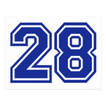 28 - number post cards