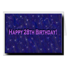 28th Birthday Card