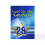 28th Birthday card for Superstar