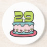 29 Year Old Birthday Cake Drink Coaster