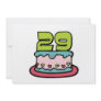 29 Year Old Birthday Cake Custom Invites