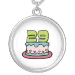 29 Year Old Birthday Cake Custom Necklace