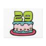 29 Year Old Birthday Cake Postcard